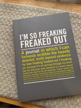 I'm So Freaking Freaked Out Gray Journal with Yellow Text